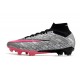 Nike Zoom Mercurial Superfly IX Elite FG Silver Rosa Svart