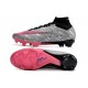 Nike Zoom Mercurial Superfly IX Elite FG Silver Rosa Svart