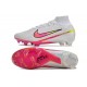 Nike Air Zoom Mercurial Superfly 9 Elite FG Vit Rosa