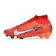 Nike Zoom Mercurial Superfly 9 Elite FG MDS Röd Vit