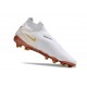 Nike Phantom GX Elite DF FG Herrar Vit Guld