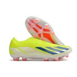 adidas Fotbollsskor X Crazyfast 1 Snörlösa FG Solar Energy - Gul Svart Vit