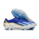 adidas Fotbollsskor X Crazyfast 1 Snörlösa FG Messi Spark Gen10s - Lucid Blue Blue Burst Vit