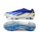 adidas Fotbollsskor X Crazyfast 1 Snörlösa FG Messi Spark Gen10s - Lucid Blue Blue Burst Vit