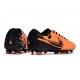 Nike Tiempo Legend 10 Elite Fotbollssko för Gräs Orange Svart