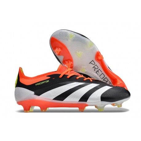 adidas Predator 24 Elite FG Solar Energy Svart Vit Röd