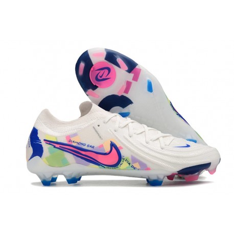 Nike Phantom Luna II Elite L FG Vit Rosa Blå