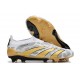 adidas Predator Elite Snörlösa FG Guld Vit Grå