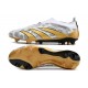 adidas Predator Elite Snörlösa FG Guld Vit Grå