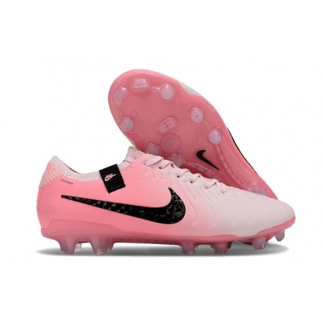 Nike Tiempo Legend 10 Elite Fotbollssko för Gräs Rosa Svart