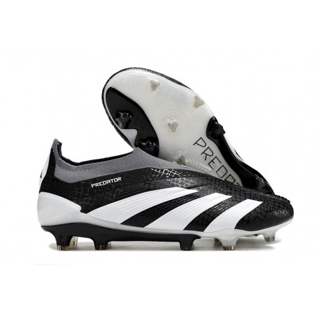 adidas Predator Elite Snörlösa FG Svart Vit