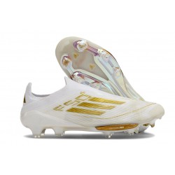 Fotbollsskor Adidas F50+ LL FG Vit Guld