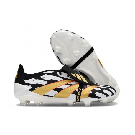 adidas Predator Elite Fold-over Tongue FG Svart Vit Guld