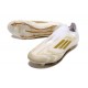 Adidas F50 Elite Snörlös FG Herrar Vit Guld