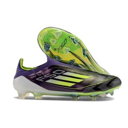 Adidas F50 Elite Snörlös FG Herrar Lila Gul