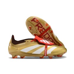 adidas Predator Elite Fold-over Tongue FG Guld Vit Röd