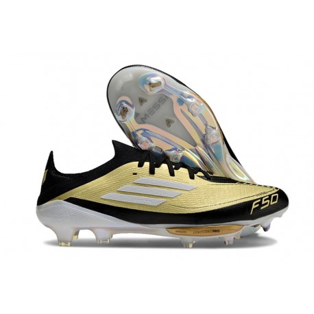 Skor Adidas F50+ Elite FG Guld Svart Vit 