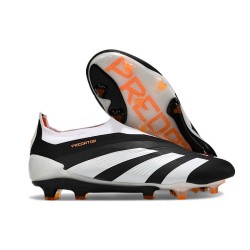 adidas Predator Elite Snörlösa FG Svart Vit Orange