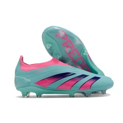 adidas Predator Elite Snörlösa FG Blå Rosa