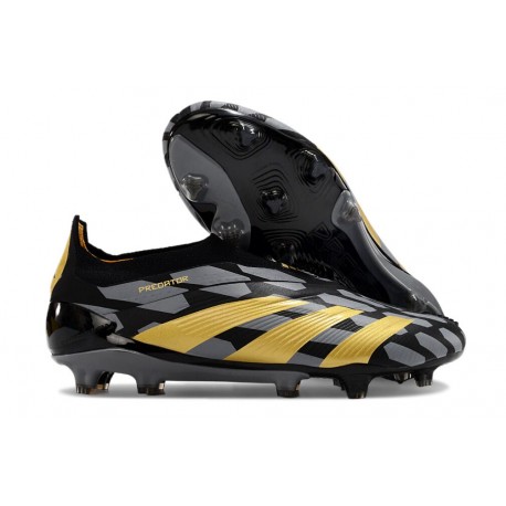 adidas Predator Elite Snörlösa FG Svart Guld