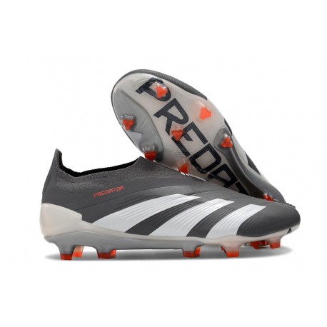 adidas Predator Elite Snörlösa FG Svart Vit