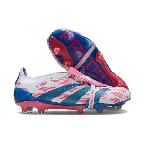 Fotbollsskor Adidas Predator Elite FT FG Reemergence - Vit Blå Rosa