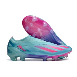 adidas Fotbollsskor X Crazyfast 1 Snörlösa FG Messi X Miami Blå Rosa