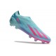 adidas Fotbollsskor X Crazyfast 1 Snörlösa FG Messi X Miami Blå Rosa