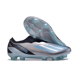 adidas Fotbollsskor X Crazyfast 1 Snörlösa FG Silver Blå Svart