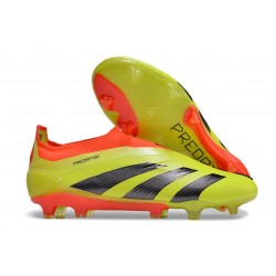 adidas Predator Elite Snörlösa FG Gul Svart Röd