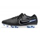 Nike Tiempo Legend 10 Elite Fotbollssko för Gräs Shadow - Svart Krom Blå