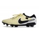 Nike Tiempo Legend 10 Elite Fotbollssko för Gräs Beige Svart