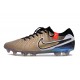 Nike Tiempo Legend 10 Elite Fotbollssko för Gräs Future Heritage Guld Svart