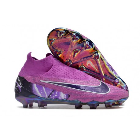 Nike Phantom GX Elite DF FG Thunder - Fuchsia Dream Svart LIMITED EDITION