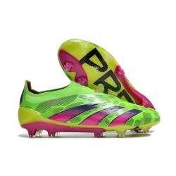 adidas Predator Elite Snörlösa FG Generation Pred Grön Rosa Lucid Lemon